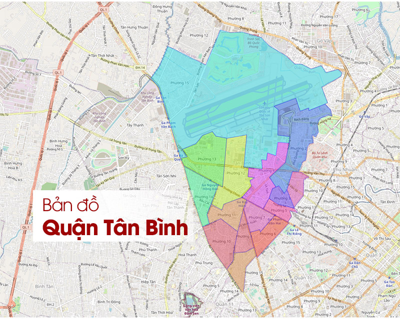 bản đồ hành chính quận tân bình