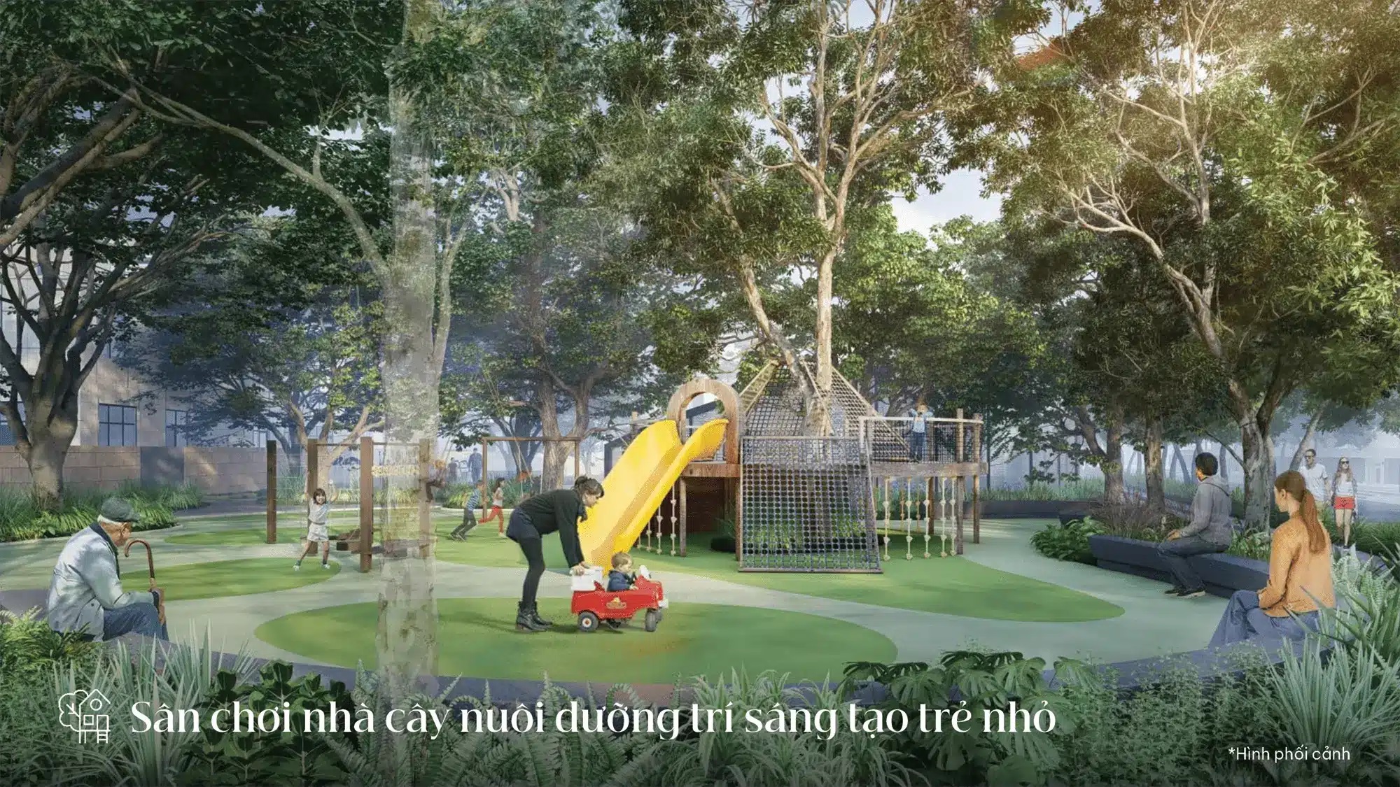 Sân chơi nhà cây sáng tạo nuôi dưỡng trí tưởng tượng và khám phá thiên nhiên cho trẻ nhỏ