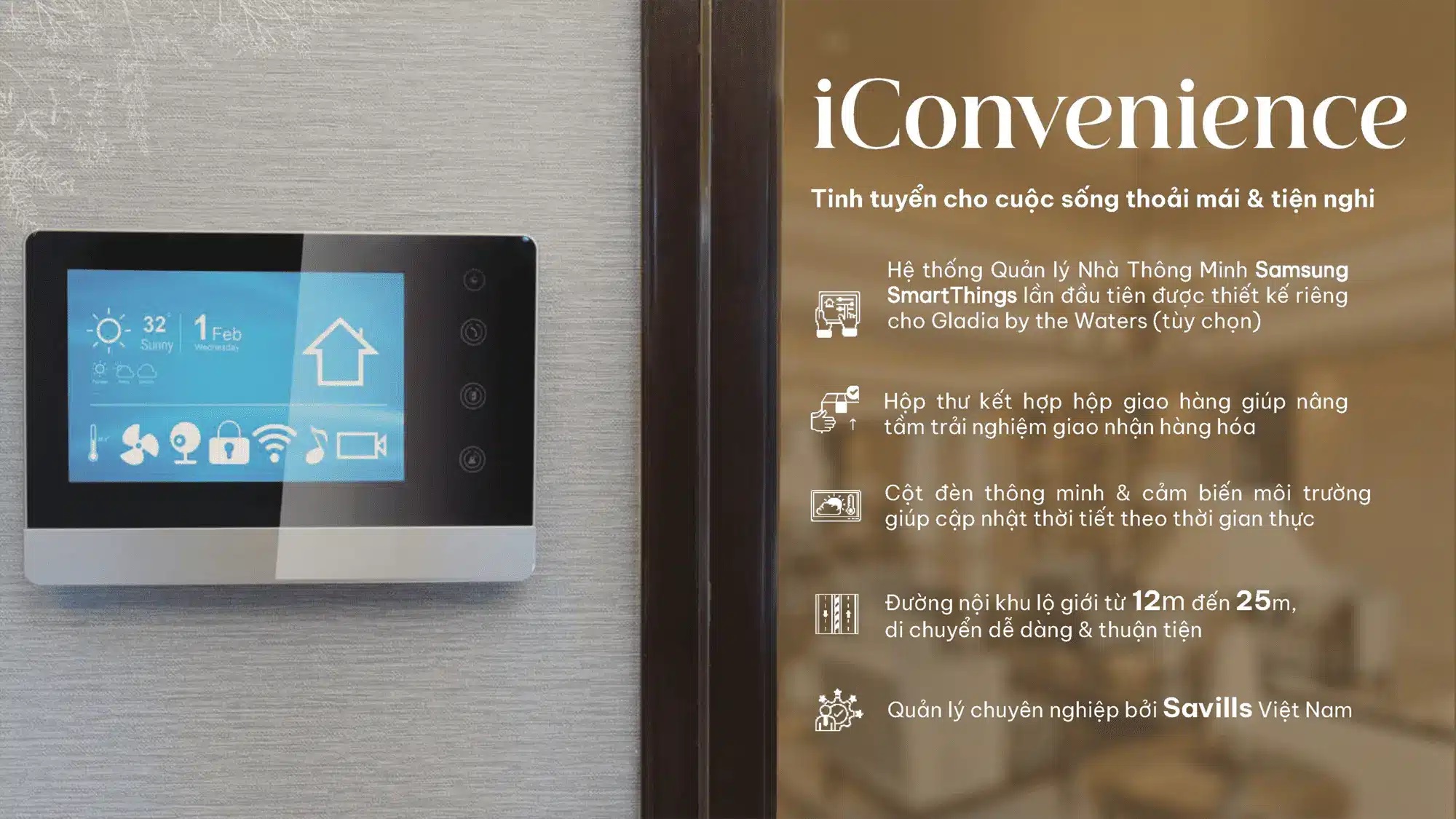 iConvenience tinh tuyển cuộc sống thoải mái với hệ thống nhà thông minh Samsung SmartThings và cột đèn thông minh