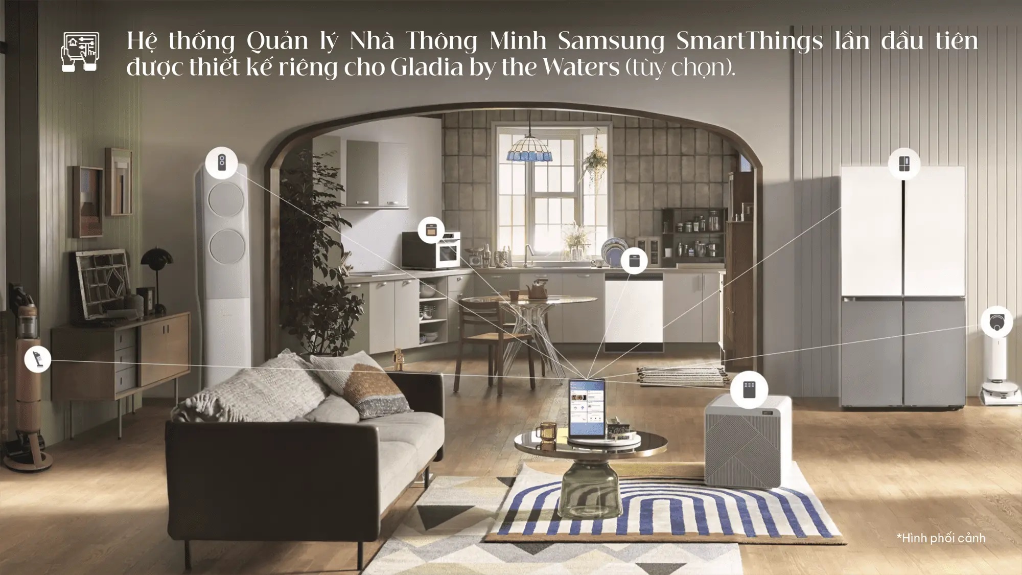 Hệ thống quản lý nhà thông minh Samsung SmartThings lần đầu thiết kế riêng cho Gladia by the Waters