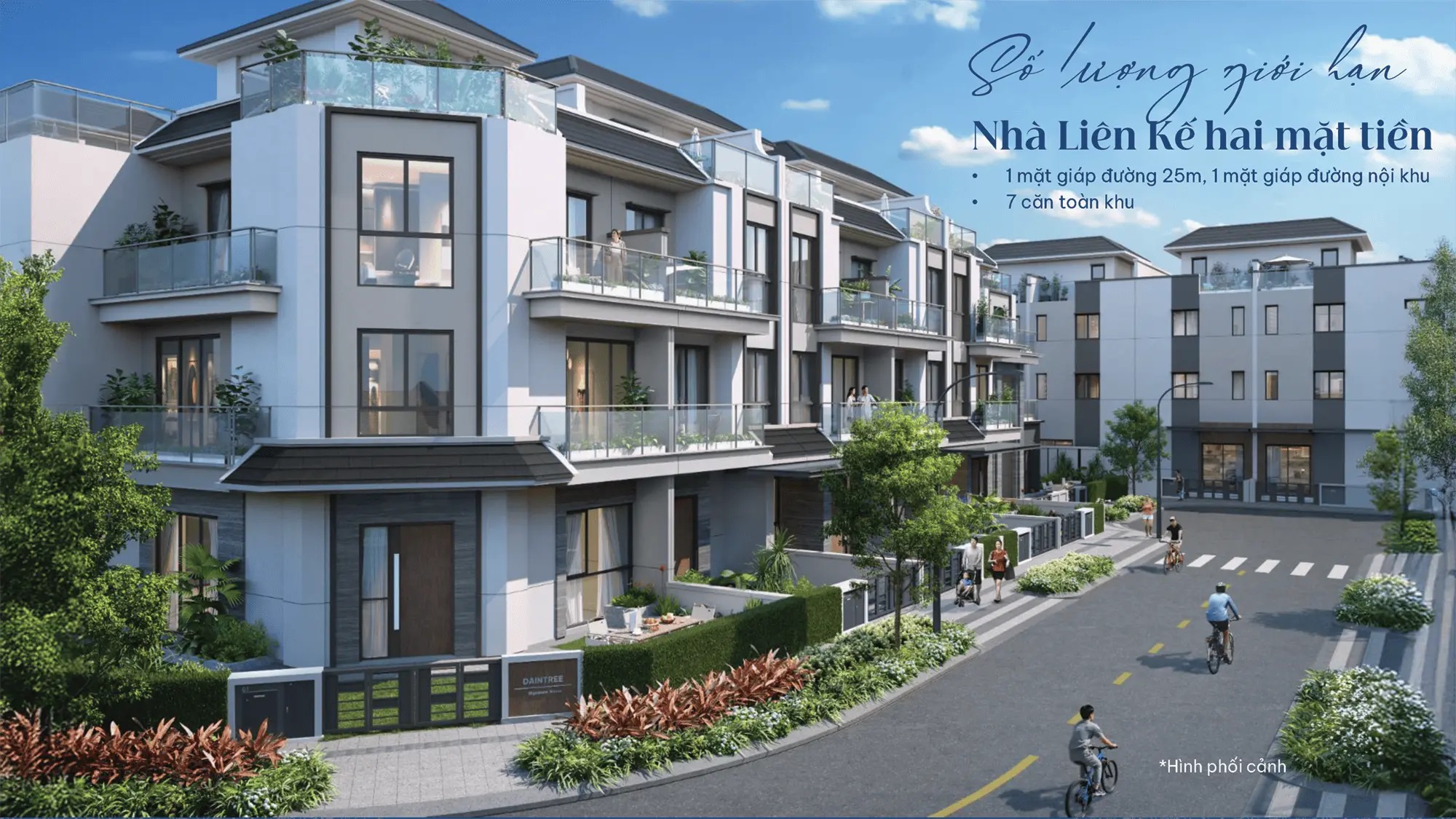 Nhà liền kế hai mặt tiền độc quyền, số lượng giới hạn chỉ 7 căn toàn khu The Posh
