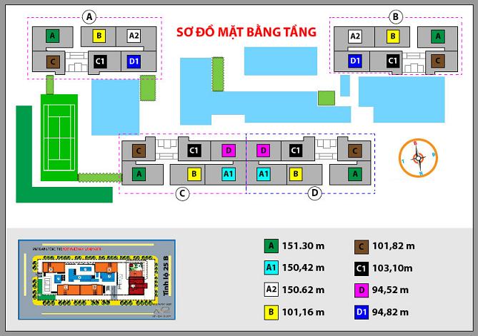 Bản vẽ thiết kế mặt bằng tổng thể dự án PetroVietNam Landmark