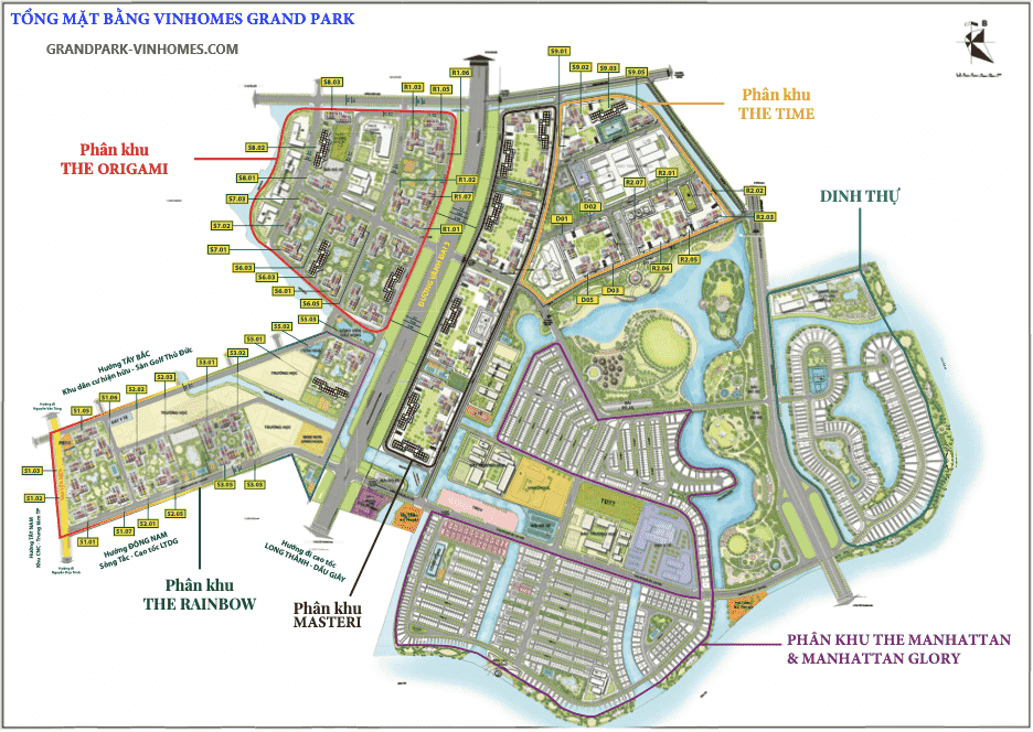 Sơ đồ mặt bằng tổng thể vinhomes grand park