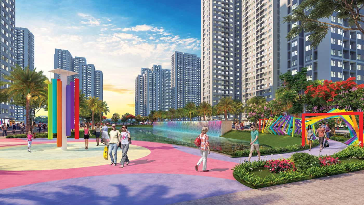 Quảng trường Cầu Vồng – Dấu ấn biểu tượng tại The Rainbow Vinhomes Grand Park