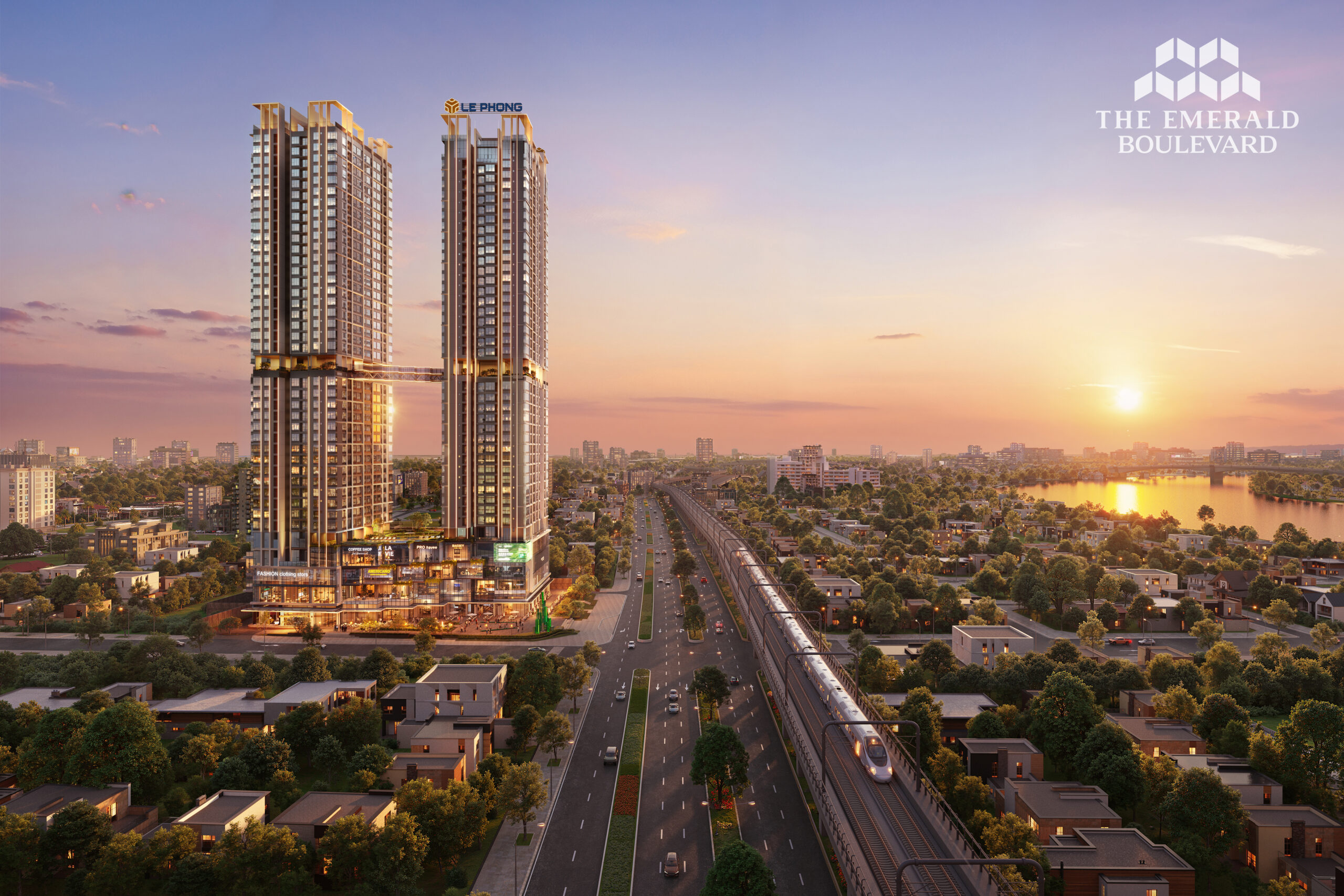 Hình ảnh thiết kế tổng thể The Emerald Boulevard