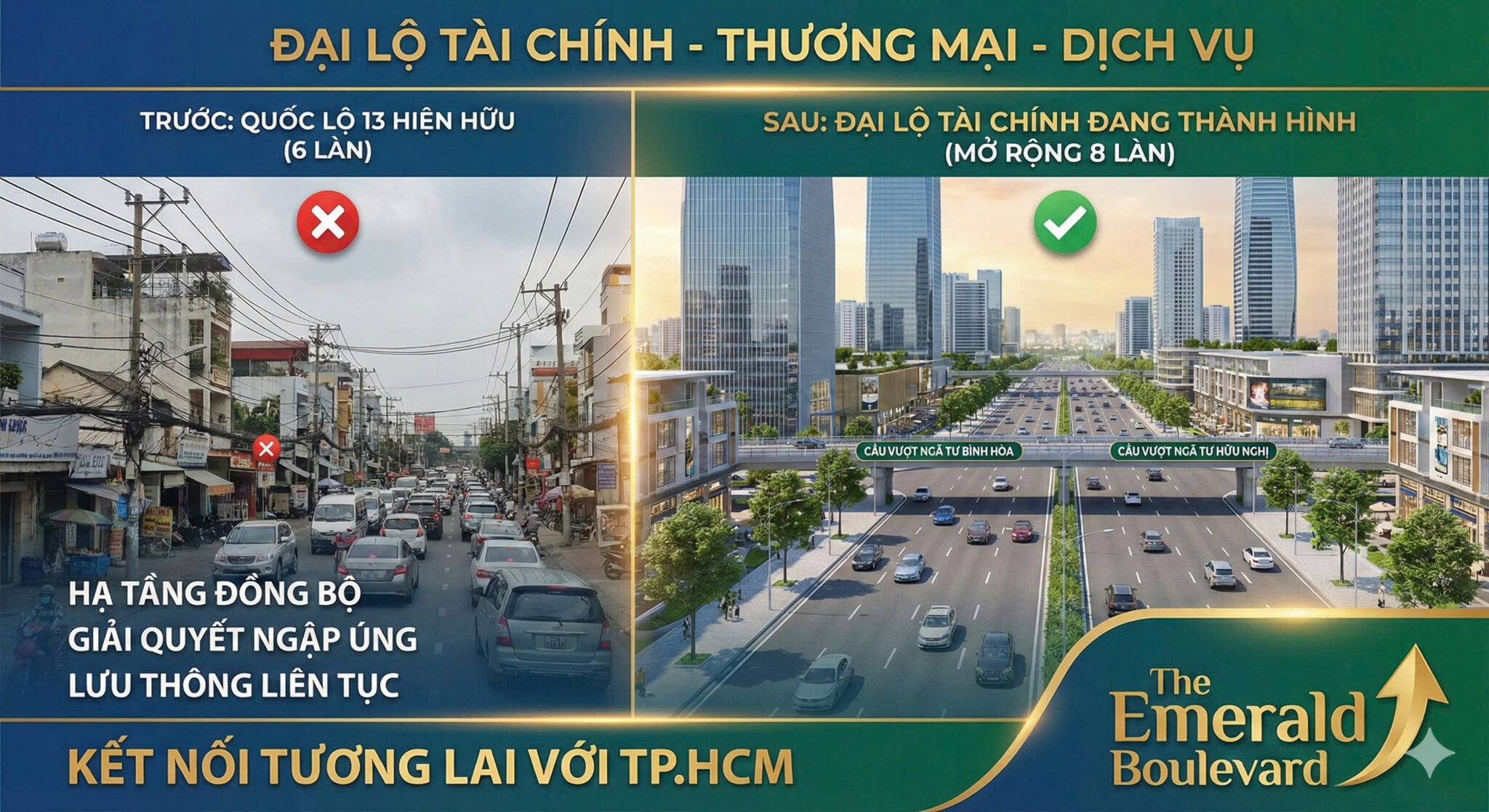 Làm việc tại trung tâm TP.HCM, an cư tại The Emerald Boulevard