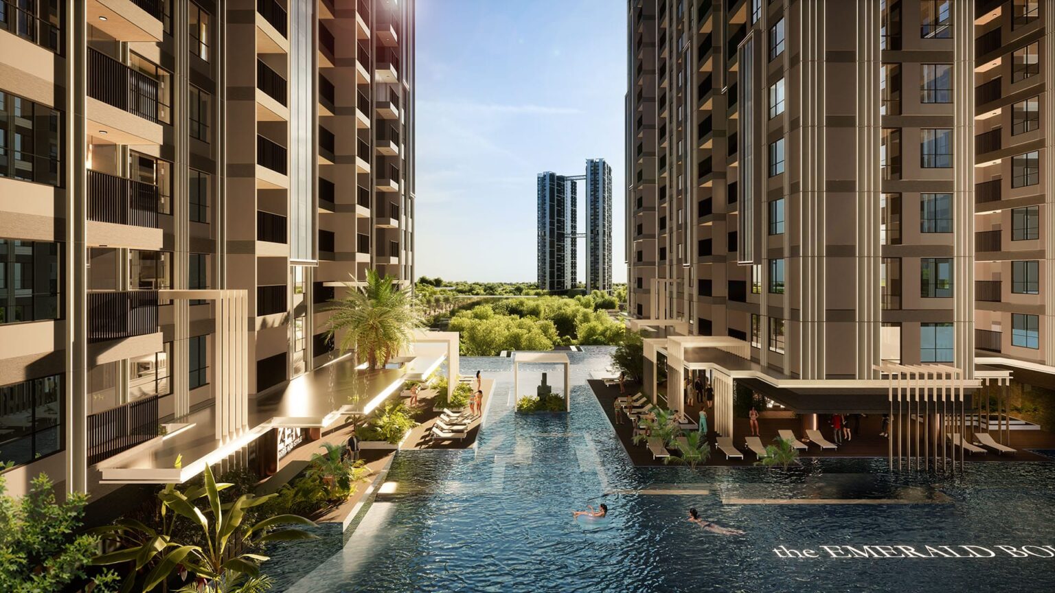 Khu vực thương mại khối đế tại chung cư The Emerald Boulevard