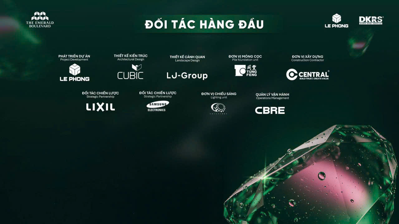 đối tác đồng hành cùng dự án The Emerald Boulevard
