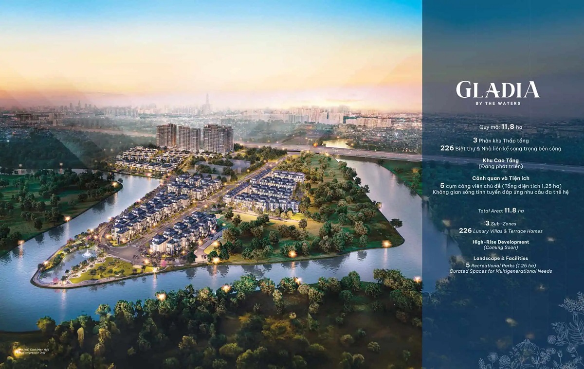tổng quan dự án gladia by the waters khang điền