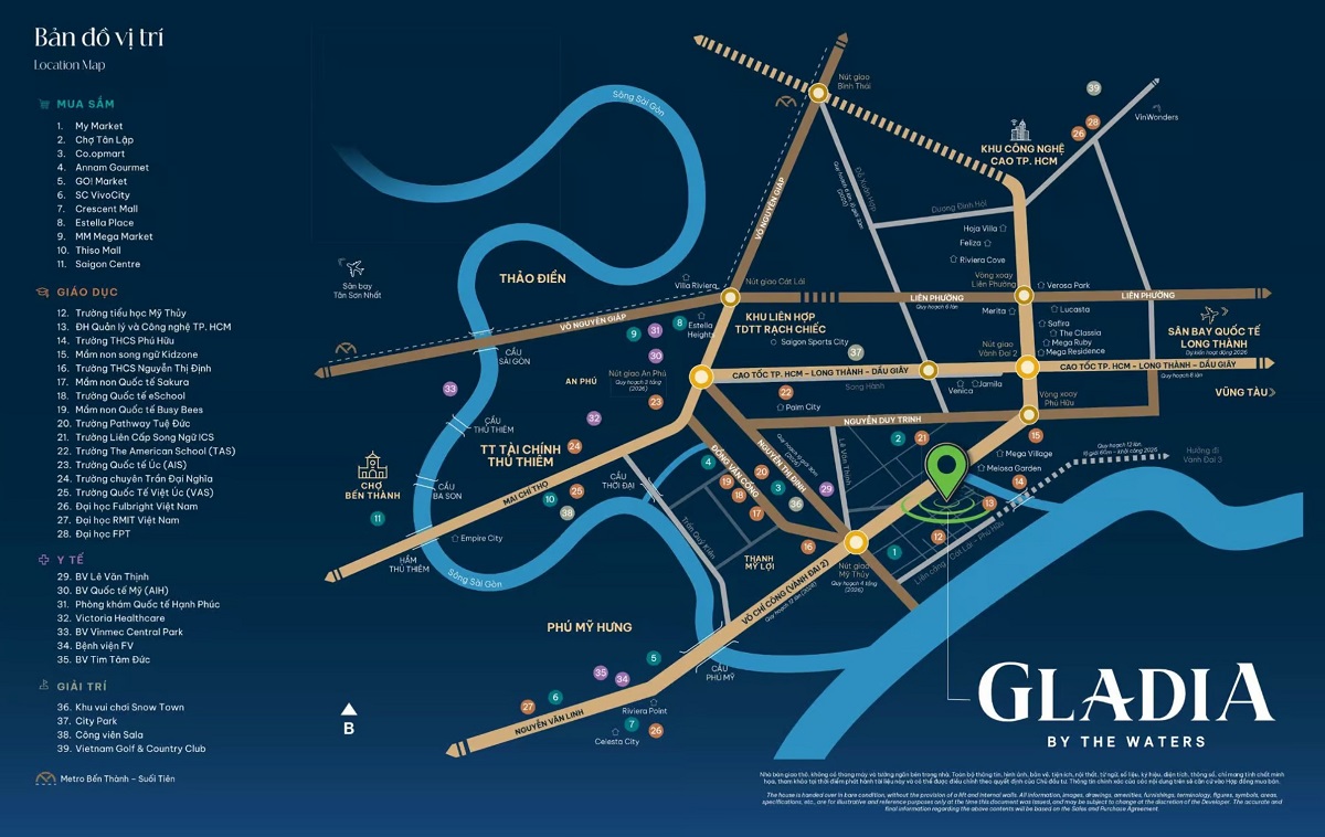 VỊ TRÍ GLADIA HEIGHTS