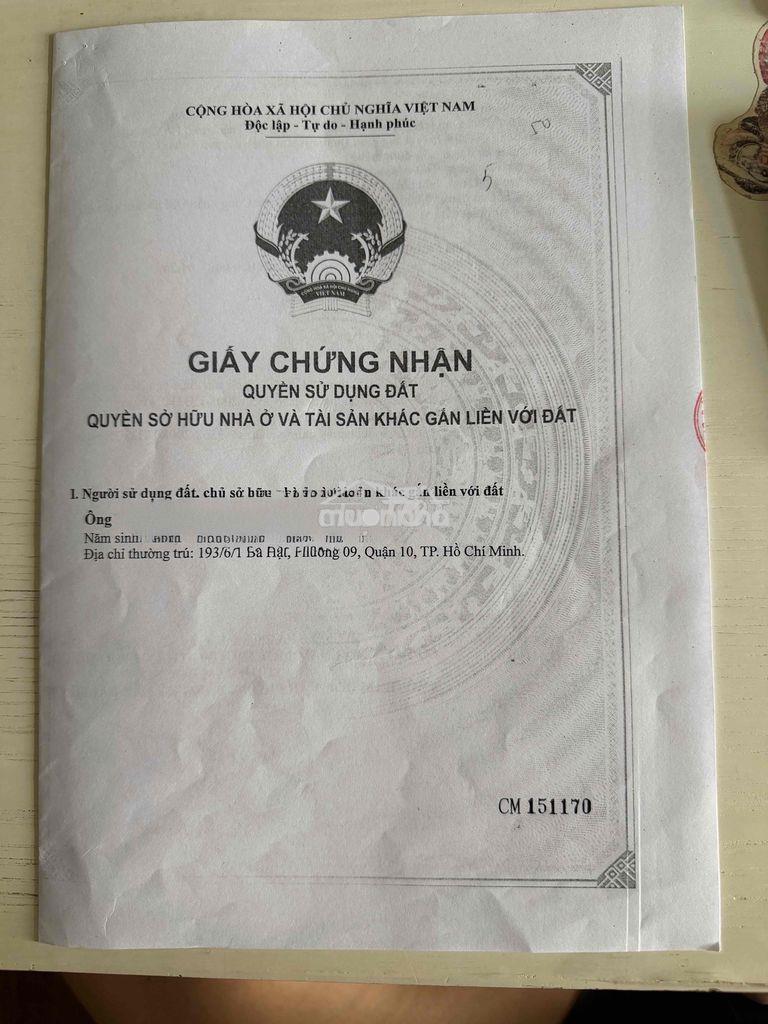 Cần bán nhà 110/1 ông ích khiêm