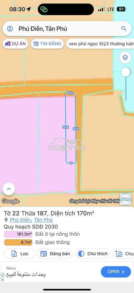 Bán đất 100m2 thổ cư