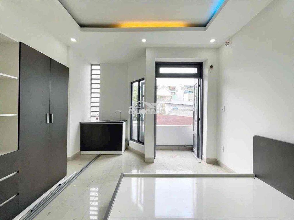 Chdv 4 tầng quang trung - 1 sẹc hẻm xe hơi - 4x17 - 7 phòng tn 35tr - 4