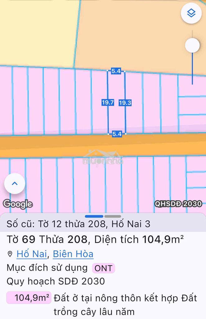 Đất đẹp hố nai trung tâm kết nối tiện ích 5.5*20