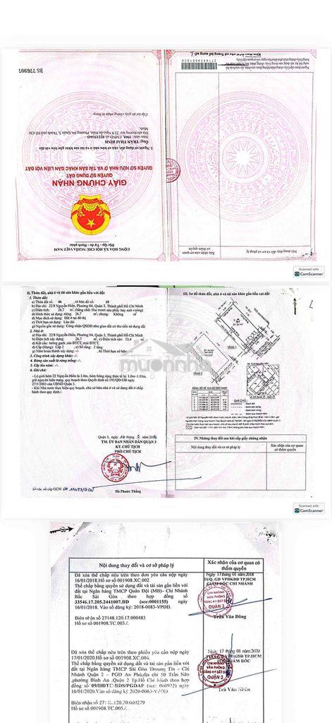Chính chủ bán nhà 22/ nguyễn hiền p4q3, 5t250