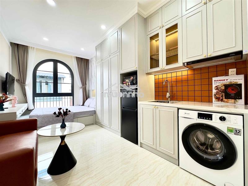 Căn hộ studio nội thất cao cấp | toà thang máy máy giặt riêng ở quận 3