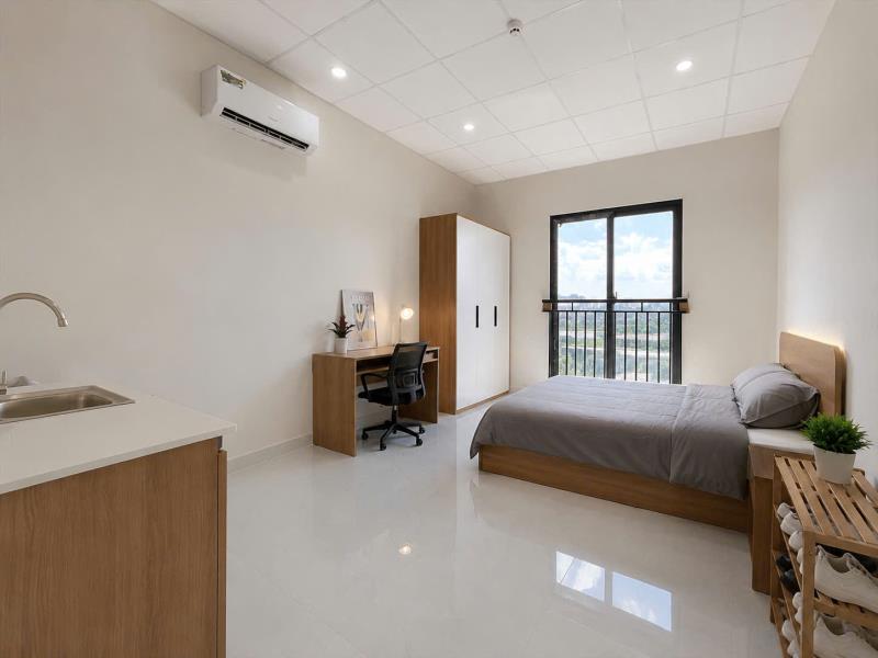 Cho thuê studio bc - sân sau ngay phạm văn đồng cách gigamall 10p