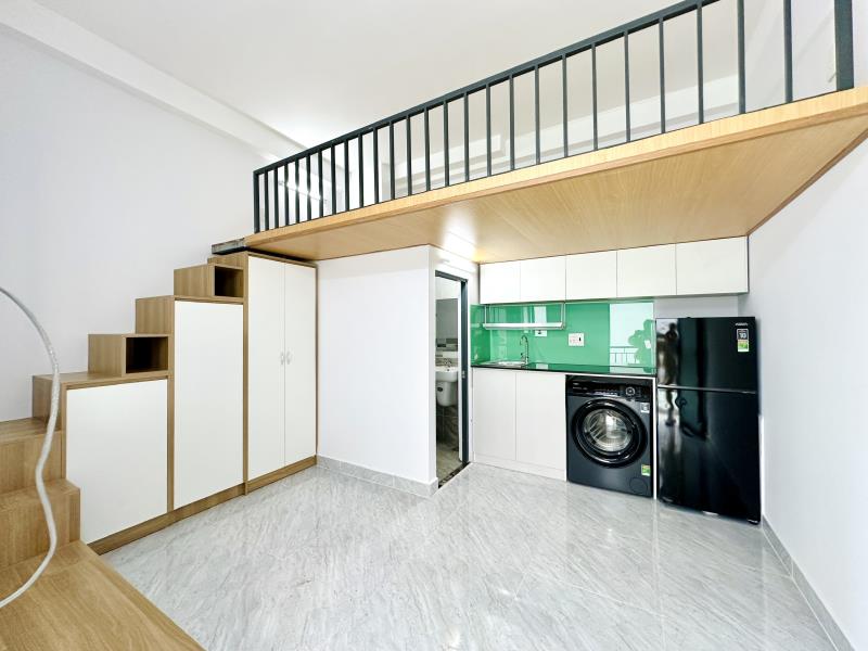 Duplex siêu thoáng rộng mới xây 100%, full nội thất, máy giặt riêng 30m2 hẻm 502 huỳnh tấn phát q7
