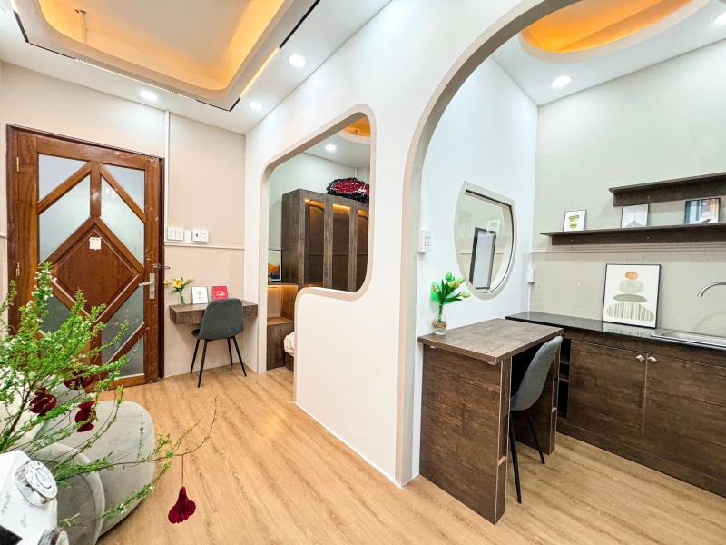 Cho thuê căn hộ 1 phòng ngủ nguyễn đình chiểu – máy giặt riêng – gần quận 1, không gian sống tiện