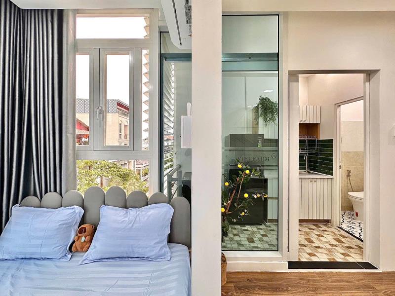 1pn rộng 40m2 gần khu vực sân bay-full nt-máy giặt riêng-tách bếp - 2