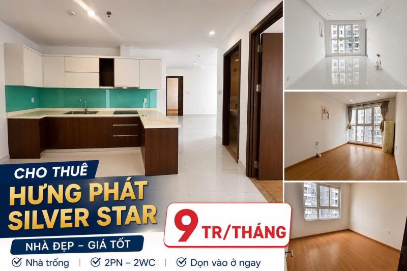 Chính chủ cần cho thuê căn hộ hưng phát silver star - mt nguyễn hữu thọ 9 triệu ( như hình)