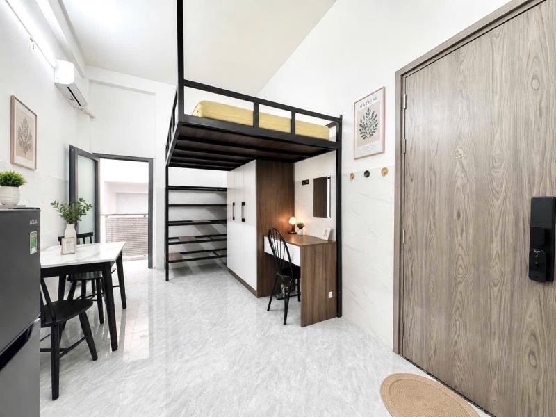 Cho thuê căn hộ quận tân phú-phòng duplex có bancol thoáng mát nội mất đầy đủ gần dh công thương và dh văn hiến - 2