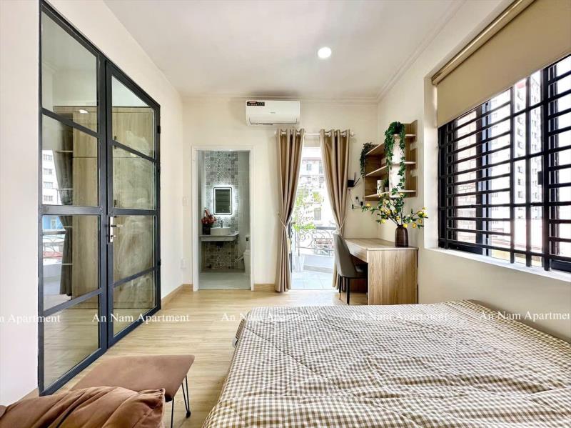 Căn hộ cho thuê ban công lớn, máy giặt riêng tại lê trực, gần phan đăng lưu & chợ bà chiểu - 4