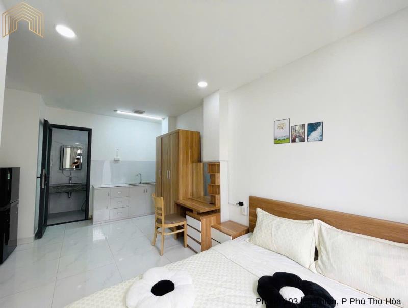 Cho thuê căn hộ khu vực tân phú - studio bancol full nội thất - 0926051663 - 3