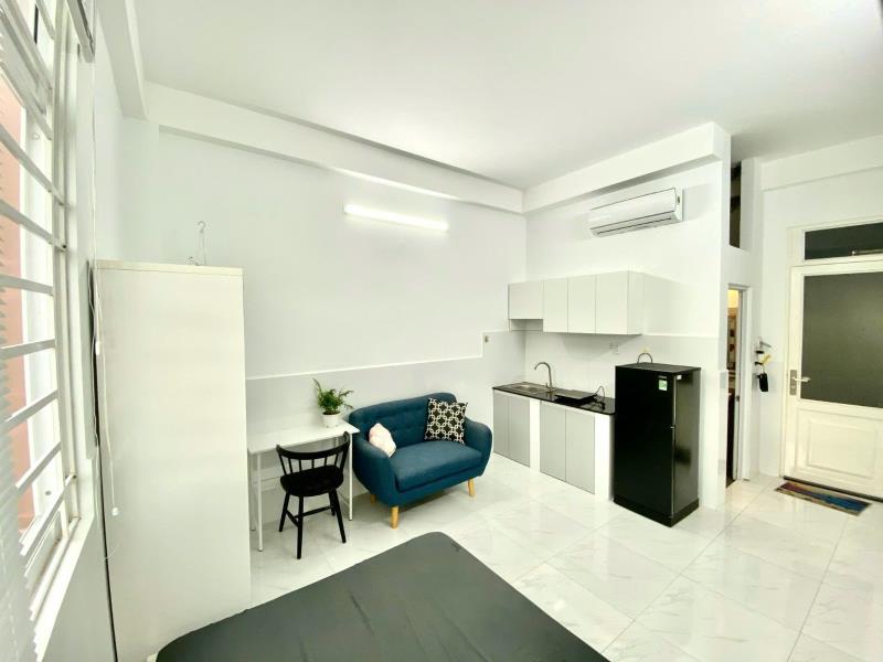 Căn hộ 1 phòng ngủ cửa sổ lớn, thang máy tại nơ trang long, gần phạm văn đồng, đại học văn lang cs3