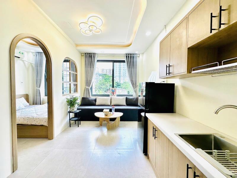 1pn tách bếp mới 100% gần đại học văn lang, học viện cán bộ, ngã tư hàng xanh, quận bình thạnh