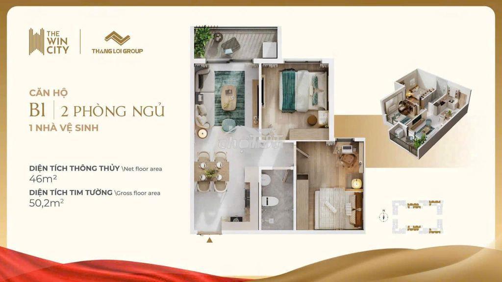 Căn hộ 2pn trả trước 253tr, tặng full nội thất, nhận nhà cuối năm 2027 - 2