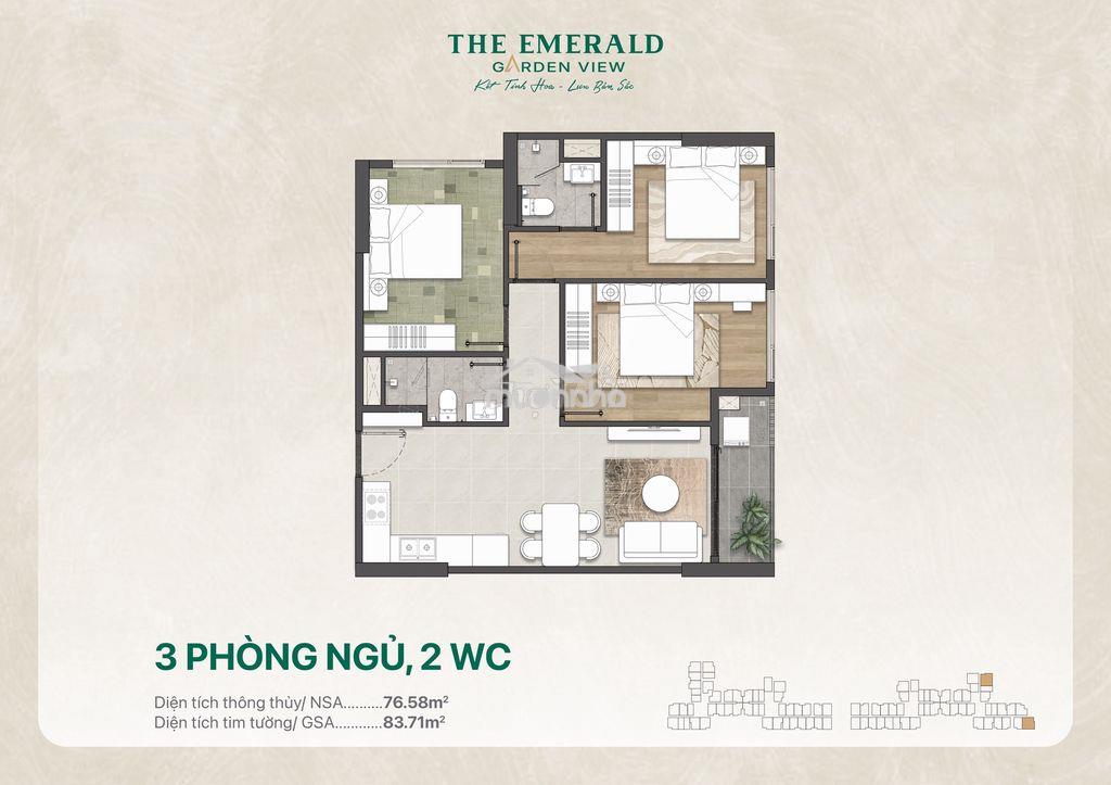 The emerald garden view, chỉ 1.39 tỷ/căn, thanh toán 0,5% mỗi tháng - 3