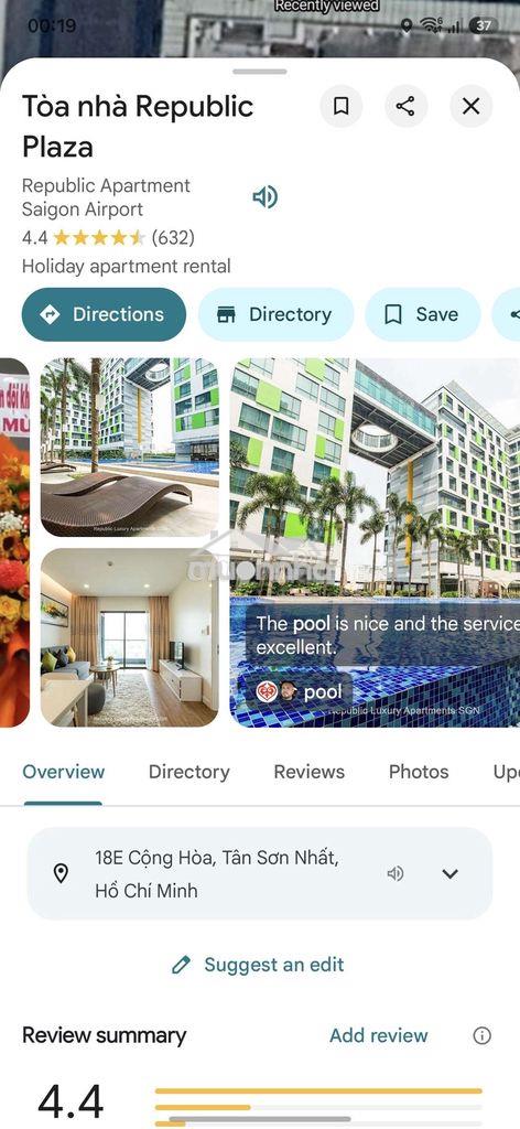 Cần thuê phòng gần 18e cộng hòa hai tháng 8 và 9