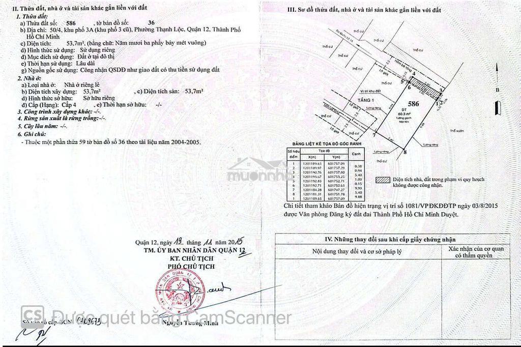 Nhà sổ hồng riêng kdc hxh phường thạnh lộc, quận 12 (cũ) - giá tốt - 4