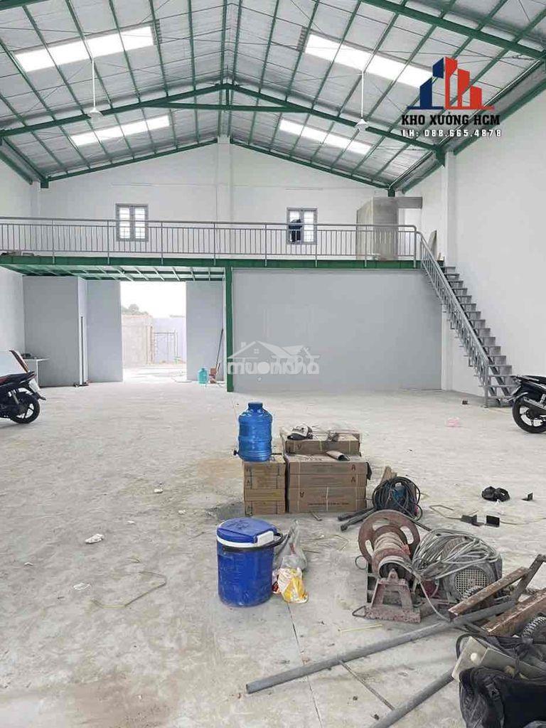 Cho thuê xưởng hóc môn 600m mới xây