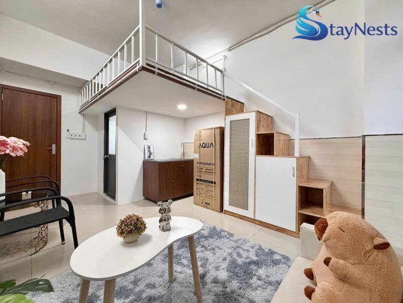 Cho thuê căn hộ duplex rộng - full nội thất ở tân phú gần đại học văn hiến - 0867066***