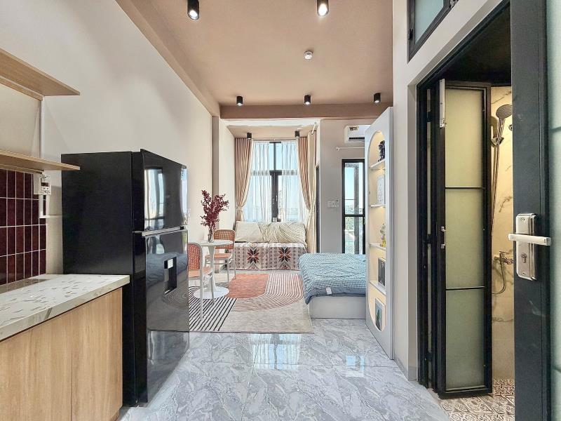 Cho thuê căn bộ studio ban công ngay celadon tân phú