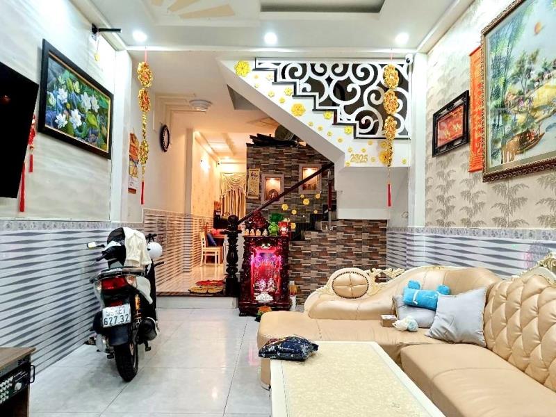 Bán nhà mặt tiền phân lô cao lỗ, 4 tầng sân thượng 4pn phường 4 quận 8, khu vip parc mall - 2