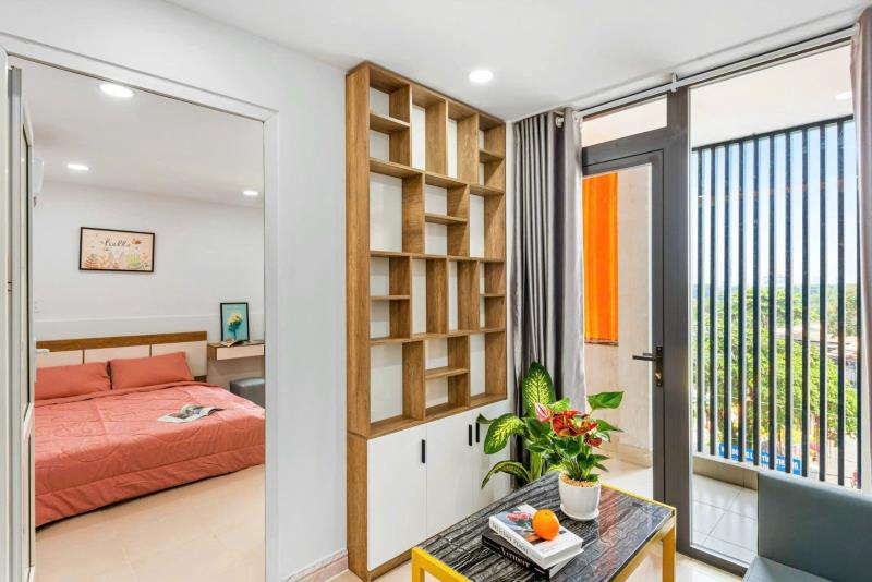 Căn hộ 1 phòng ngủ balcony mới gần lê quang định_bà chiểu_phan đăng lưu_thang máy - 4