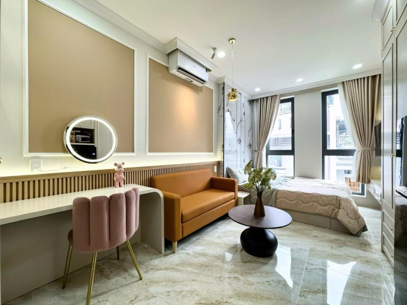 Cho thuê studio 30m2 new 100% có thang máy - hầm xe - ngay chợ bà chiểu - trường đại học văn lang - học viện cán bộ tphcm - 2