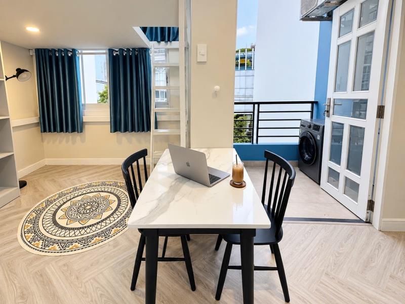 Cho thuê duplex ban công 30m2 có máy giặt riêng ngay ngã tư hàng xanh - cầu thị nghè - thảo cầm viên - đài truyền hình tphcm - 3