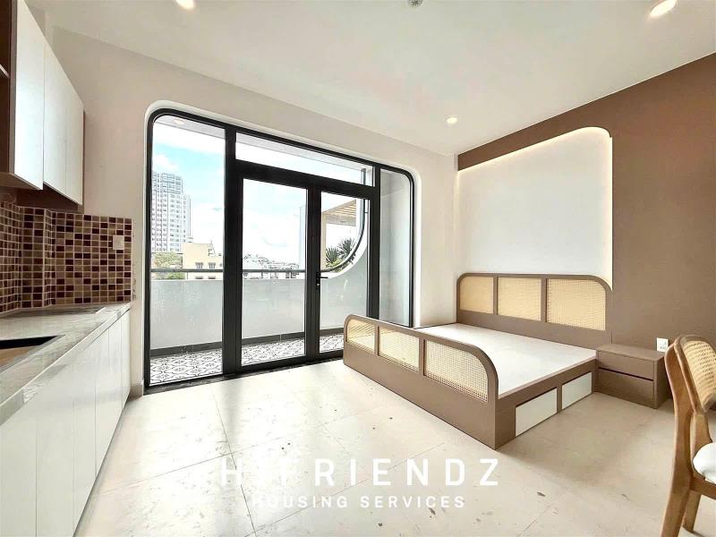 Cho thuê studio ban công 35m2 new 100% ngay cầu thị nghè - thảo cầm viên sg - ngã tư hàng xanh - 2