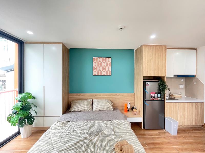 Mới khai trương căn hộ ban công khu bếp xa giường ở khu phan xích long sát quận 1 - 3