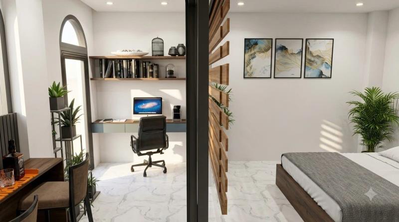 Cho thuê căn hộ studio 1pn ban công cửa sổ trời full nội thất - 2