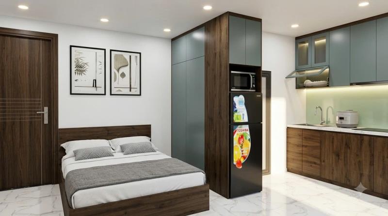 Cho thuê căn hộ studio 1pn ban công cửa sổ trời full nội thất - 4