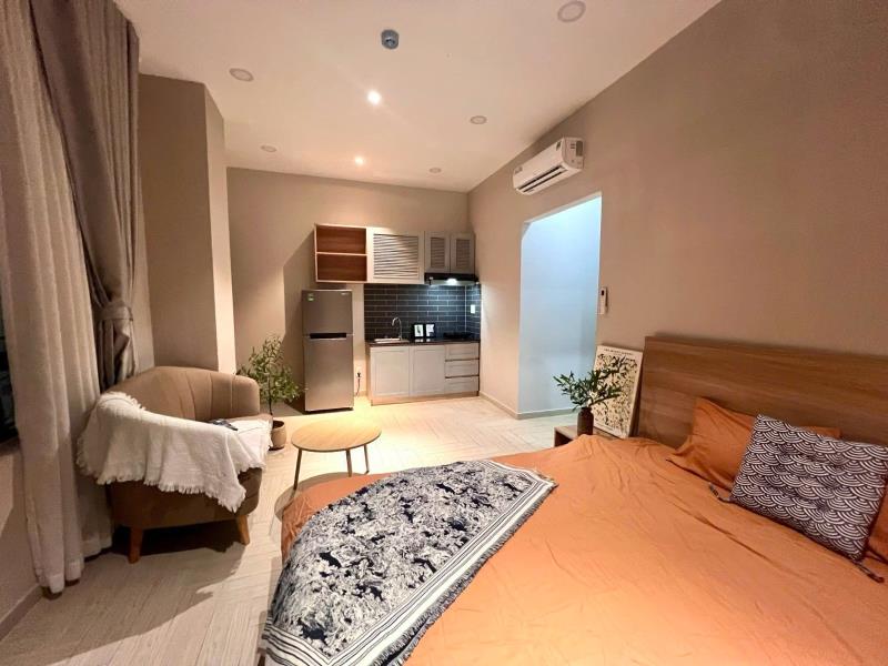 Phòng 35m2 siêu mới, thoáng, đẹp full nội thất mới ngay hàng xanh, chợ bà chiểu- nơ trang long, bình thạnh - 2
