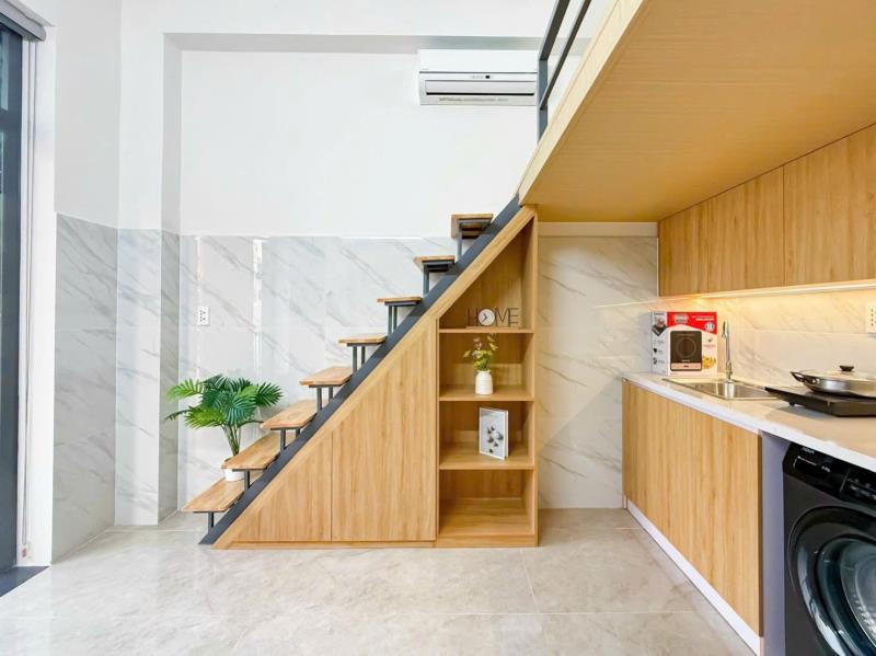Cho thuê chung cư mini dạng gác có ban công gần khu phan xích long, tiện qua quận 1,3,10,bình thạnh, full nội thất, tự do giờ giấc - 4