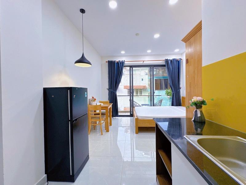 Căn hộ cc mini bình thạnh gần chợ bà chiểu, có ban công, full nội thất, thang máy bảo vệ gần phan đăng lưu, tiện đi q1 q3 - 2