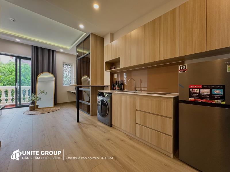 Căn hộ dịch vụ studio có bancol & máy giặt riêng - đường cộng hòa, tân bình - 2