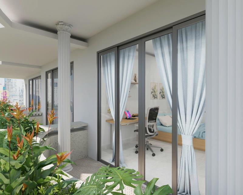 Cho thuê căn hộ 1pn mới xây, ban công sân vườn lớn, tách bếp – nguyễn ngọc phương, bình thạnh | sát quận 1 & thảo cầm viên - 2